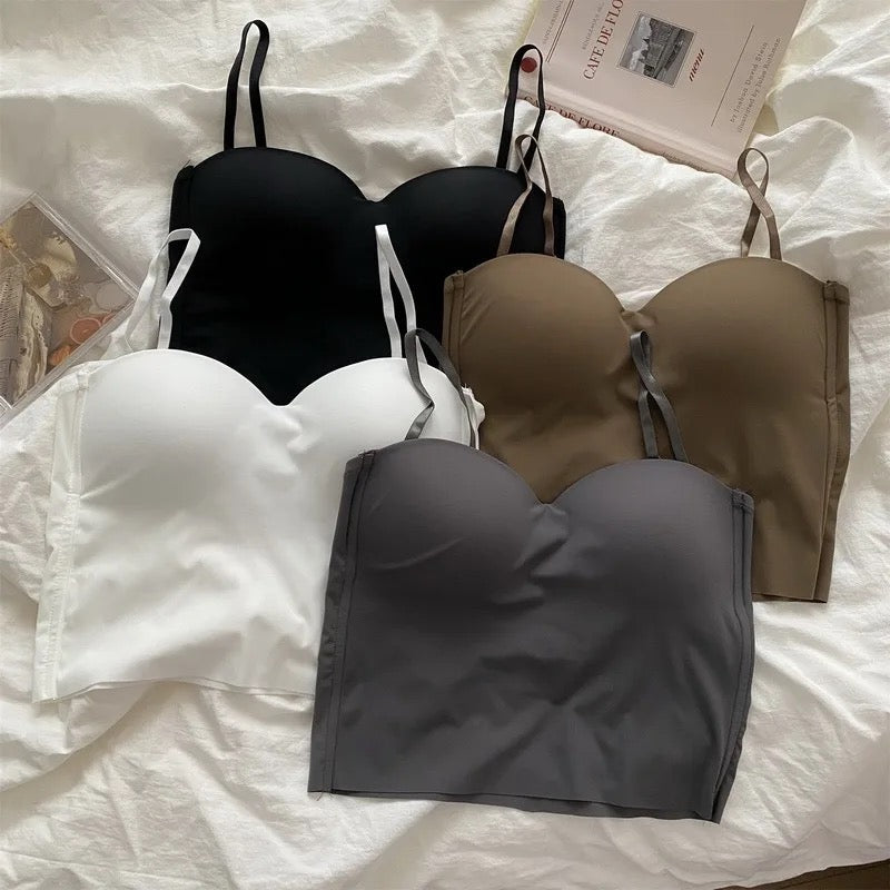 Rome Tank Tops with Inbuilt Bra In White