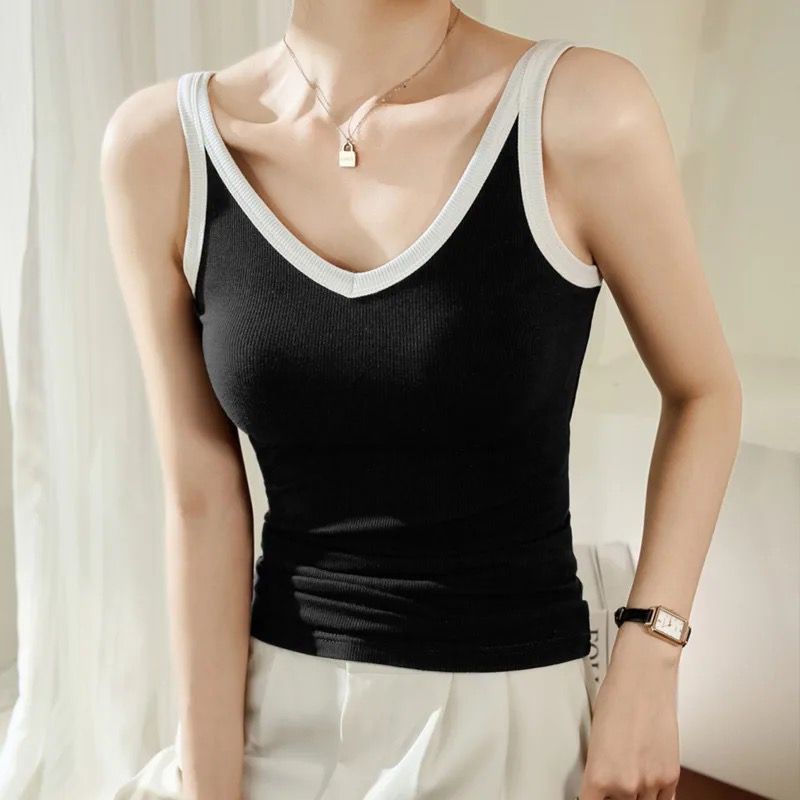 Bagatelle Tank Tops with Inbuilt Bra In White