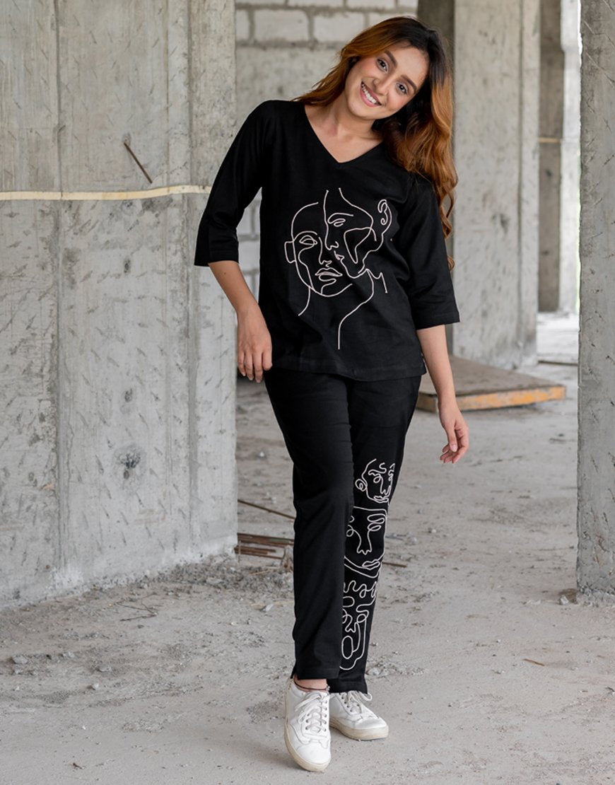 Black Artsy Top