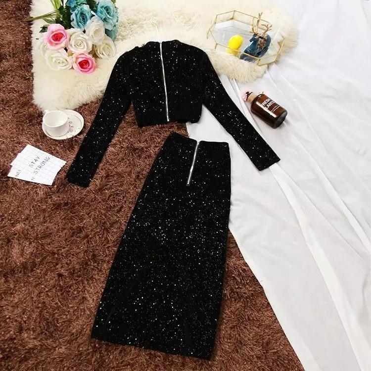 Blaiquey Turtle Neck Coordinates In Black