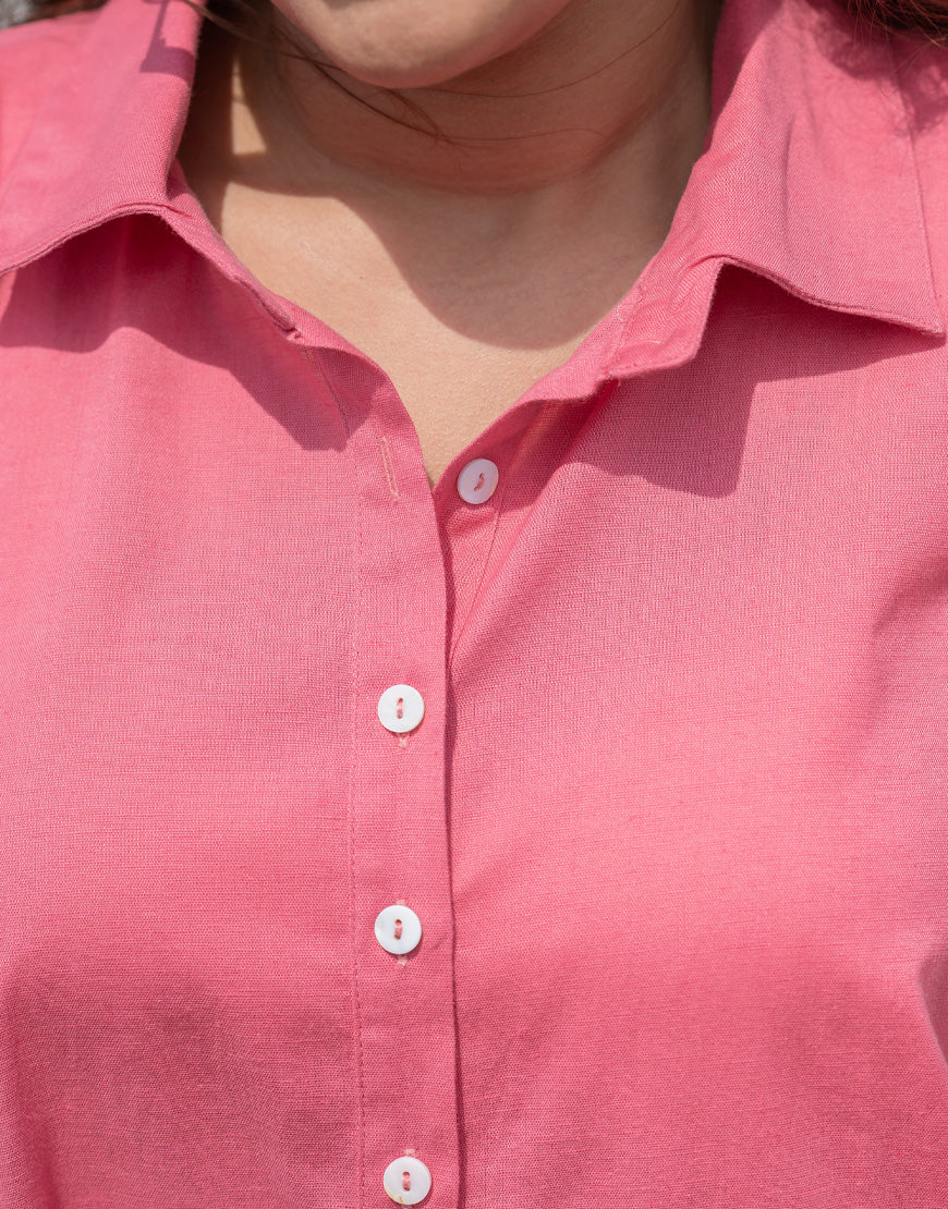 Blush Pink Shirt Dress