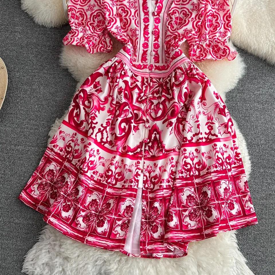Bologna Porcelain Summer Vintage Dress