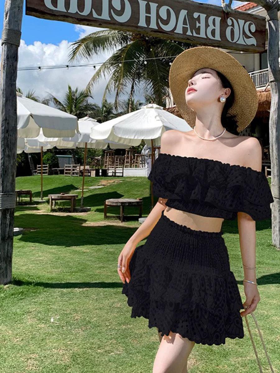 Budapest Luxe Black Co-ord Set In Black
