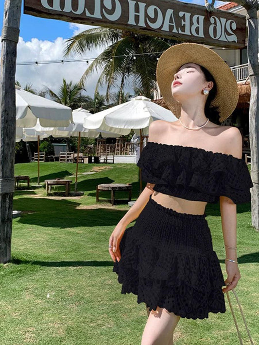 Budapest Luxe Black Co-ord Set In Black