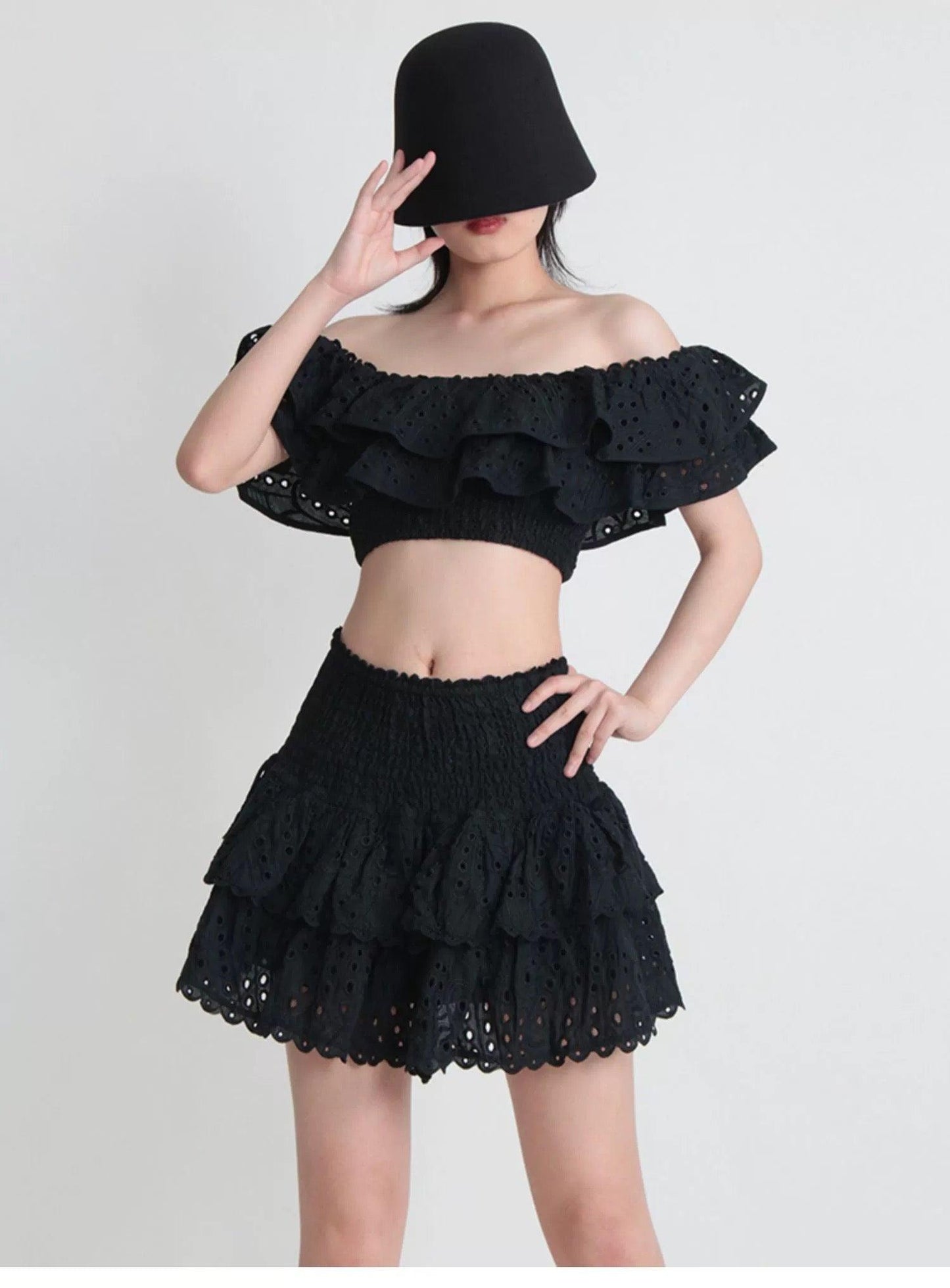 Budapest Luxe Black Co-ord Set In Black