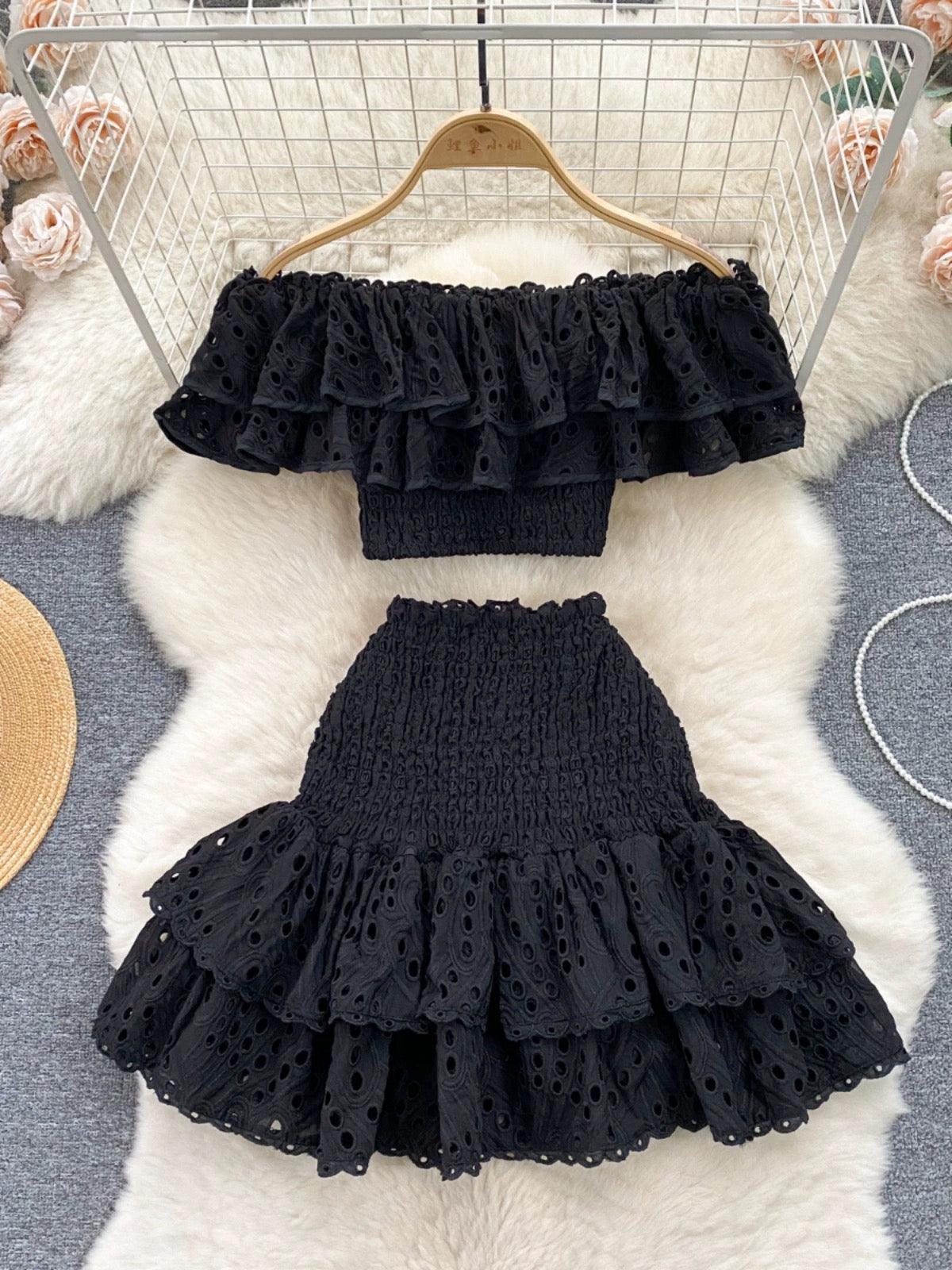 Budapest Luxe Black Co-ord Set In Black