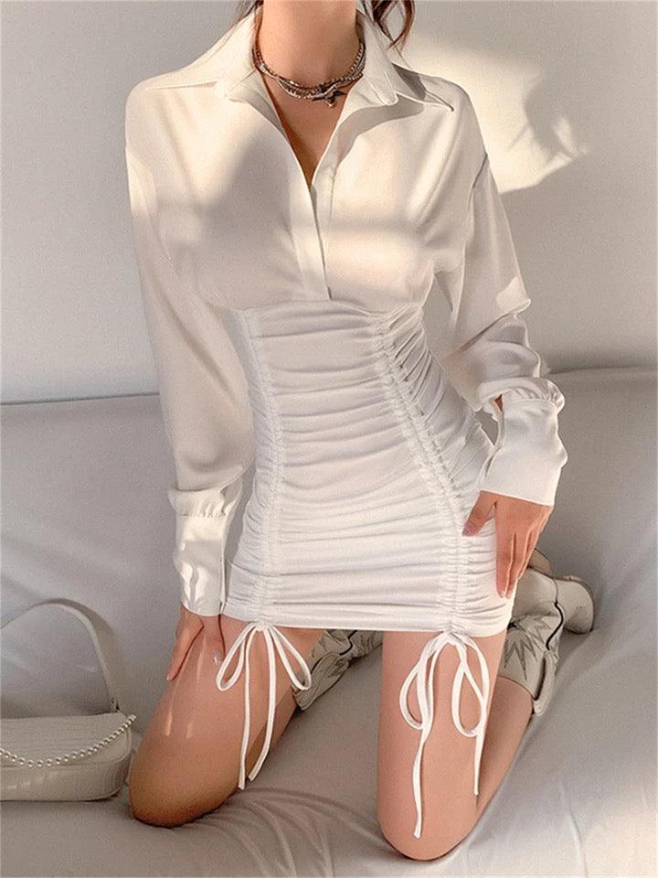 Chloe Statement  Dress In White