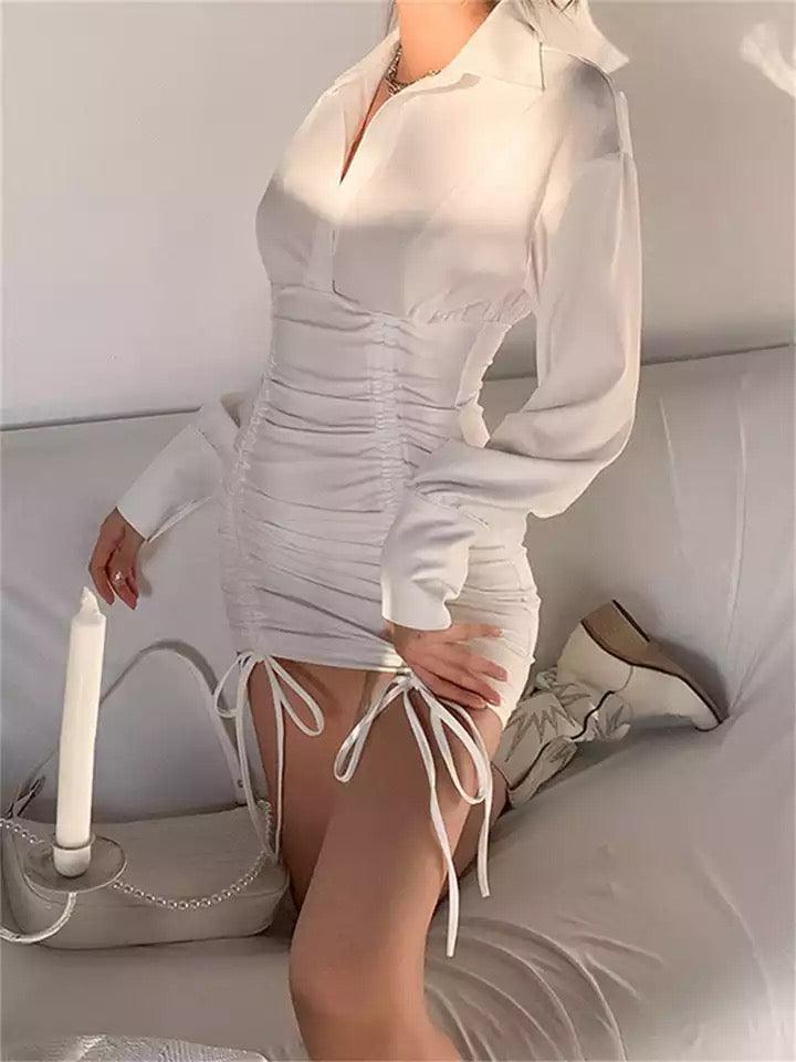 Chloe Statement  Dress In White