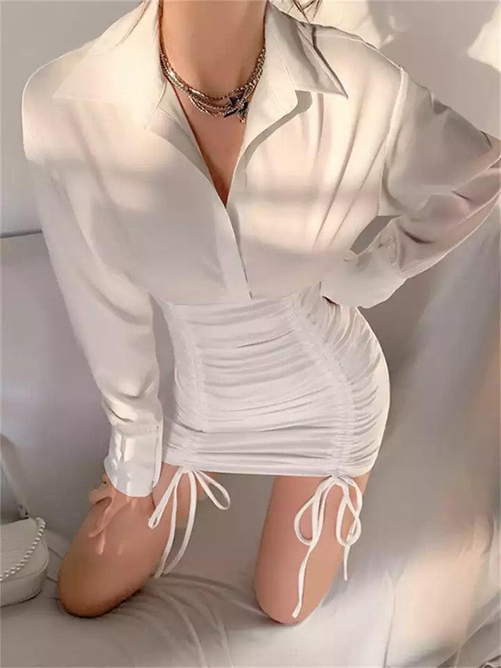 Chloe Statement  Dress In White