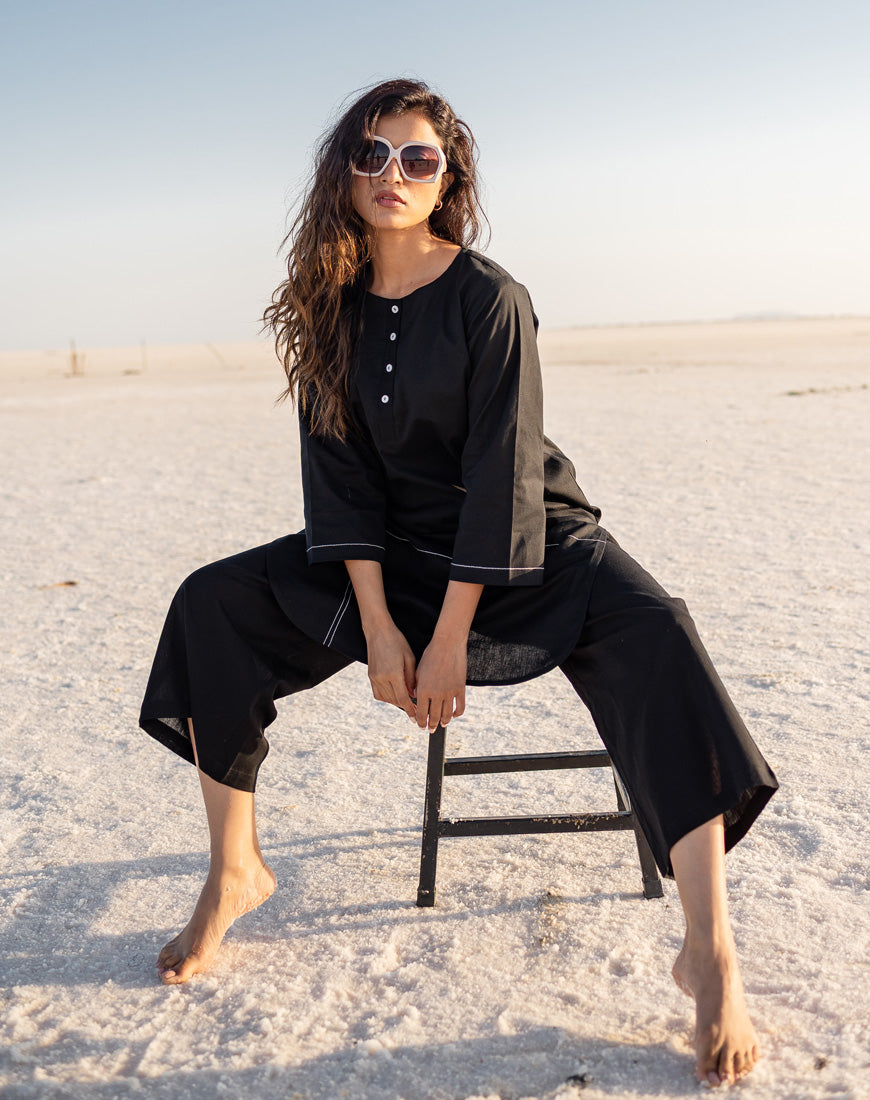 Coal Black Co-ord Set