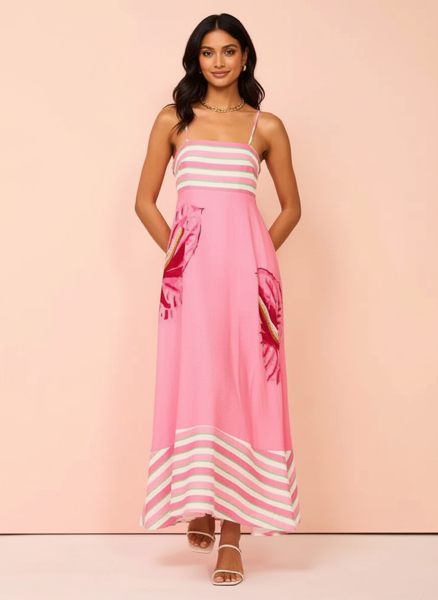 Cosmon Holiday Dress In Pink