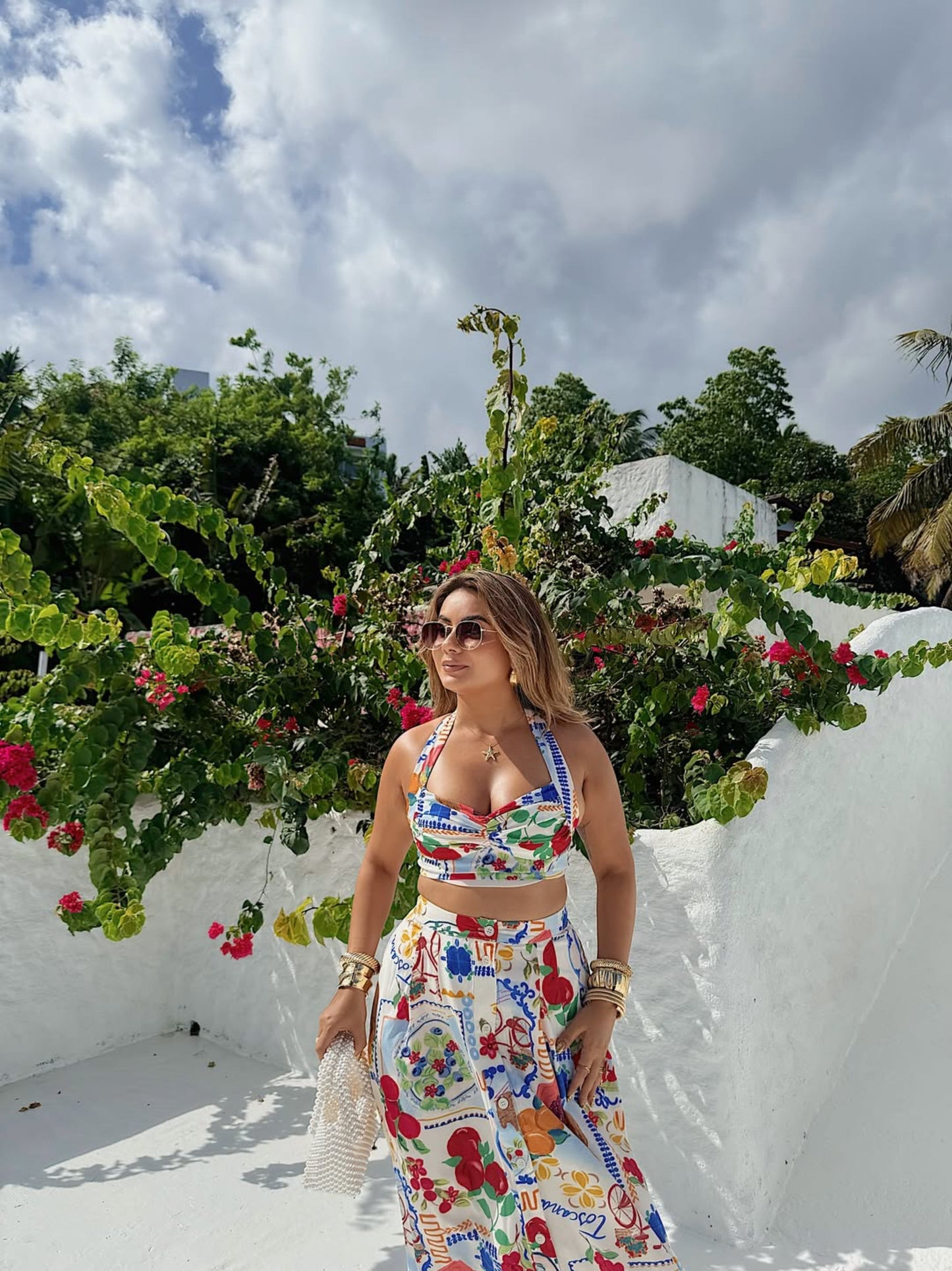 Feli Summer Coord Set In Multicolor