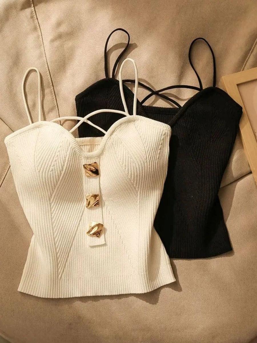 Danish Knit Summer Top In White