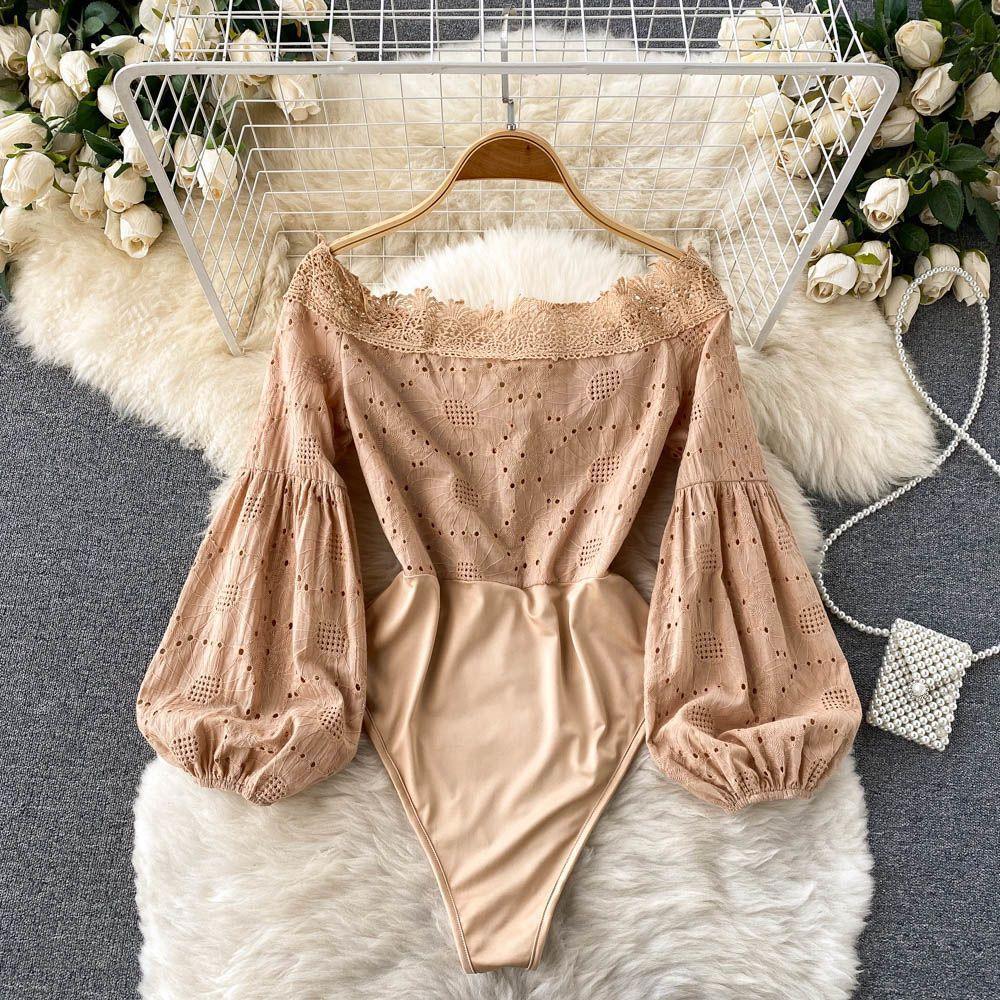 Daphne Formal Bodysuit In Beige
