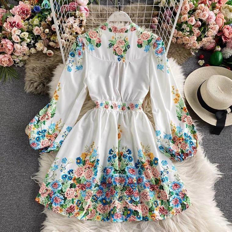 Daphny Vintage Dress In White