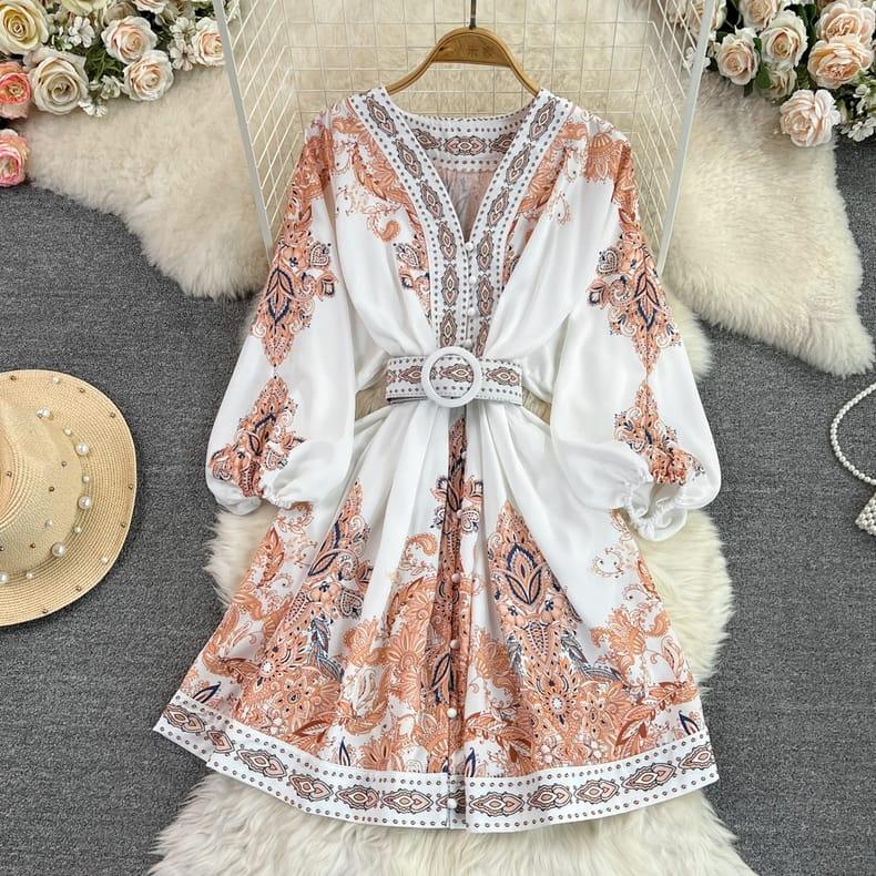 Darzi Statement Dress In White