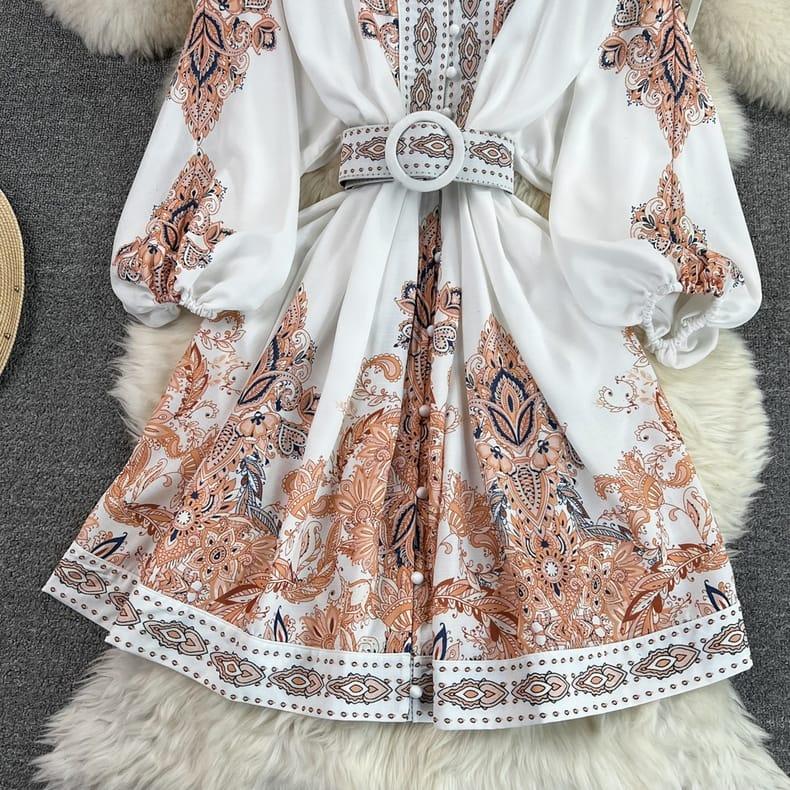 Darzi Statement Dress In White
