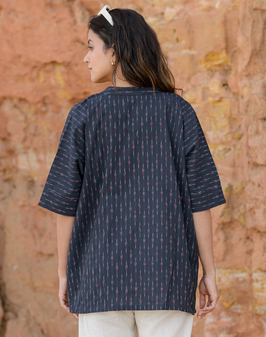 Deep Blue Oversized Top