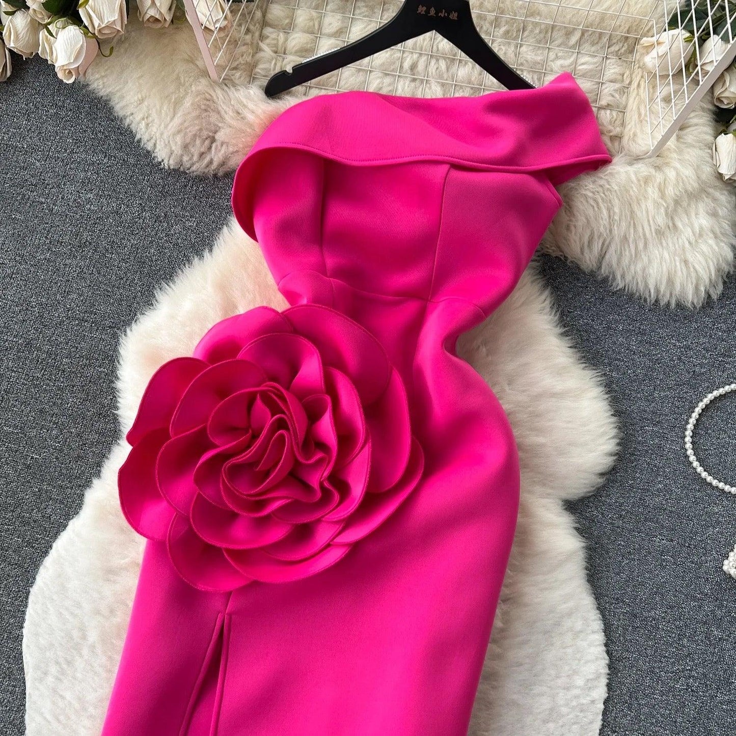 Desbam Rosette Dress In Pink