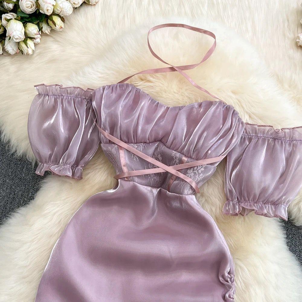 Etta Luxury Dress In Lilac