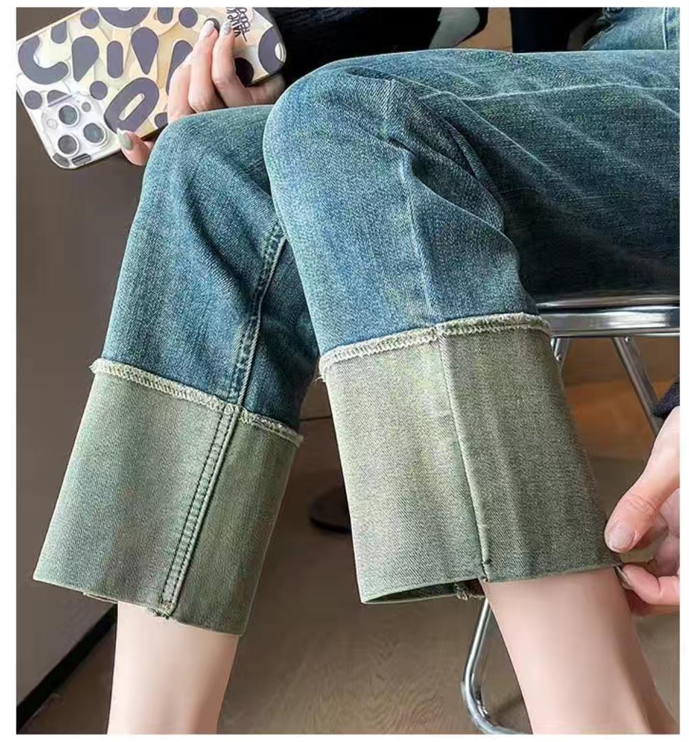 Moscow Cropped Denim Jeans In Blue