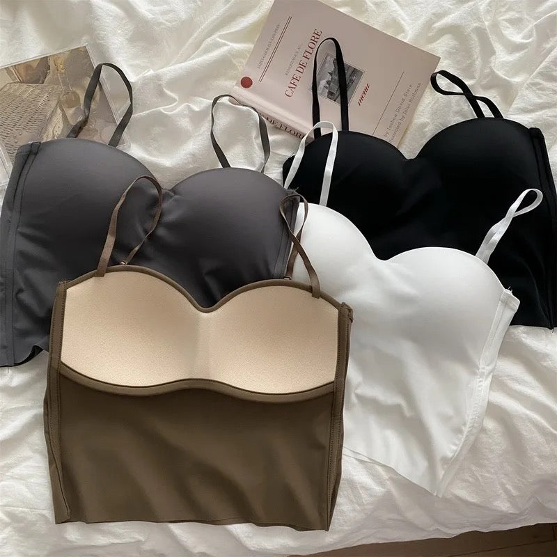 Rome Tank Tops with Inbuilt Bra In Grey
