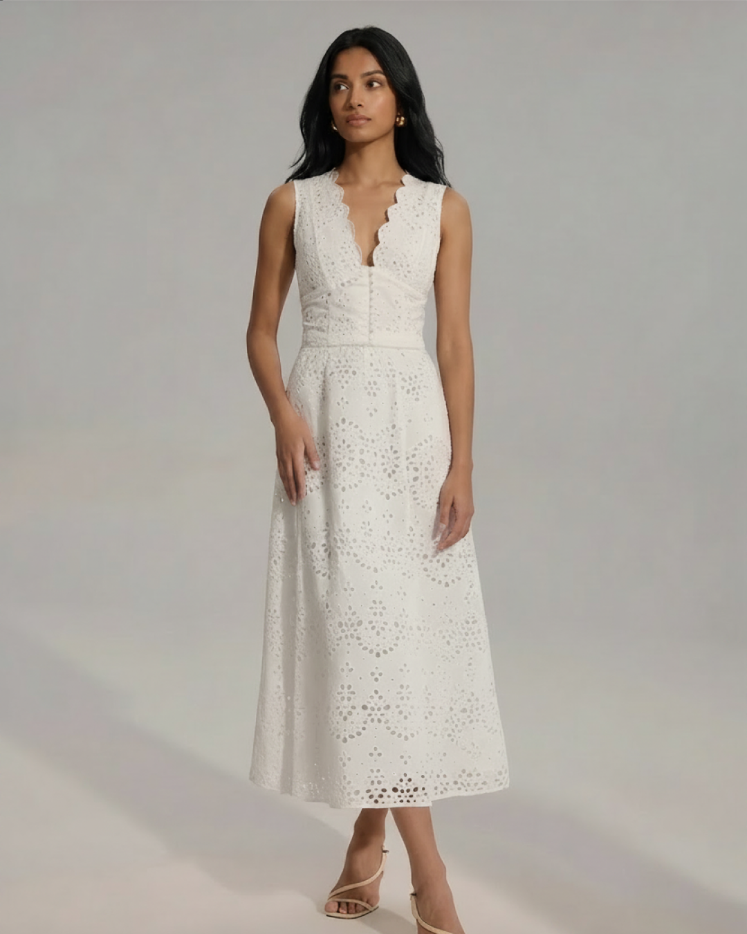 Xavier Schiffli Vest Coord Skirt Set