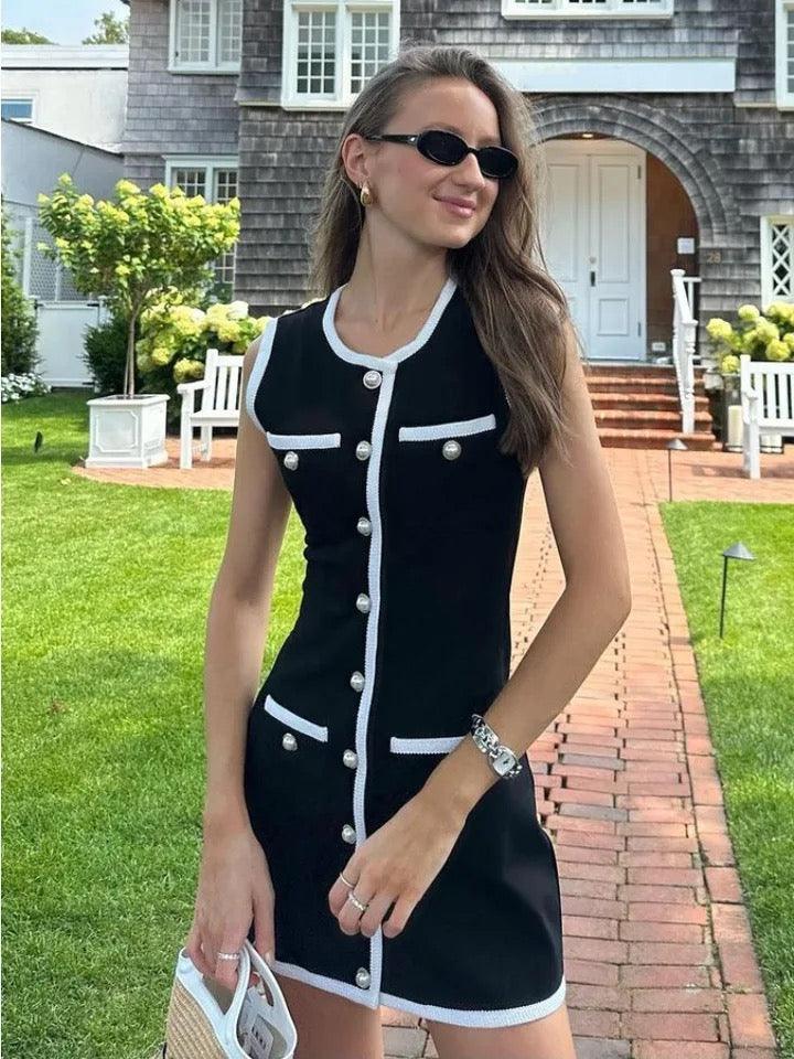 Genny Luxe Soft Knit Dress In Black