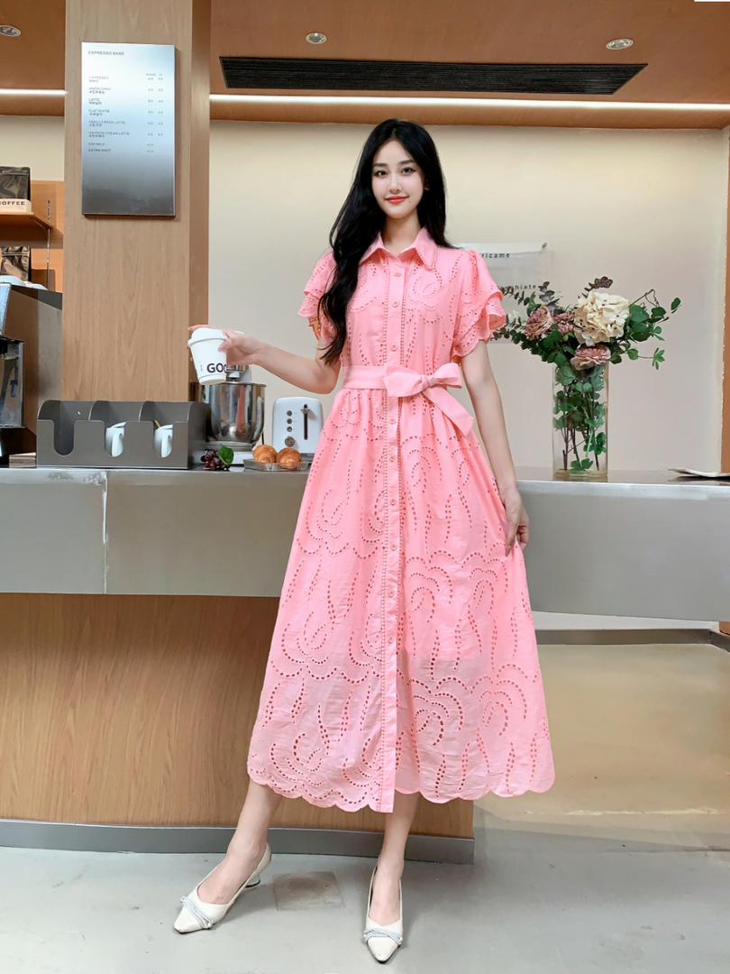 Ginny Cotton Dress In Green