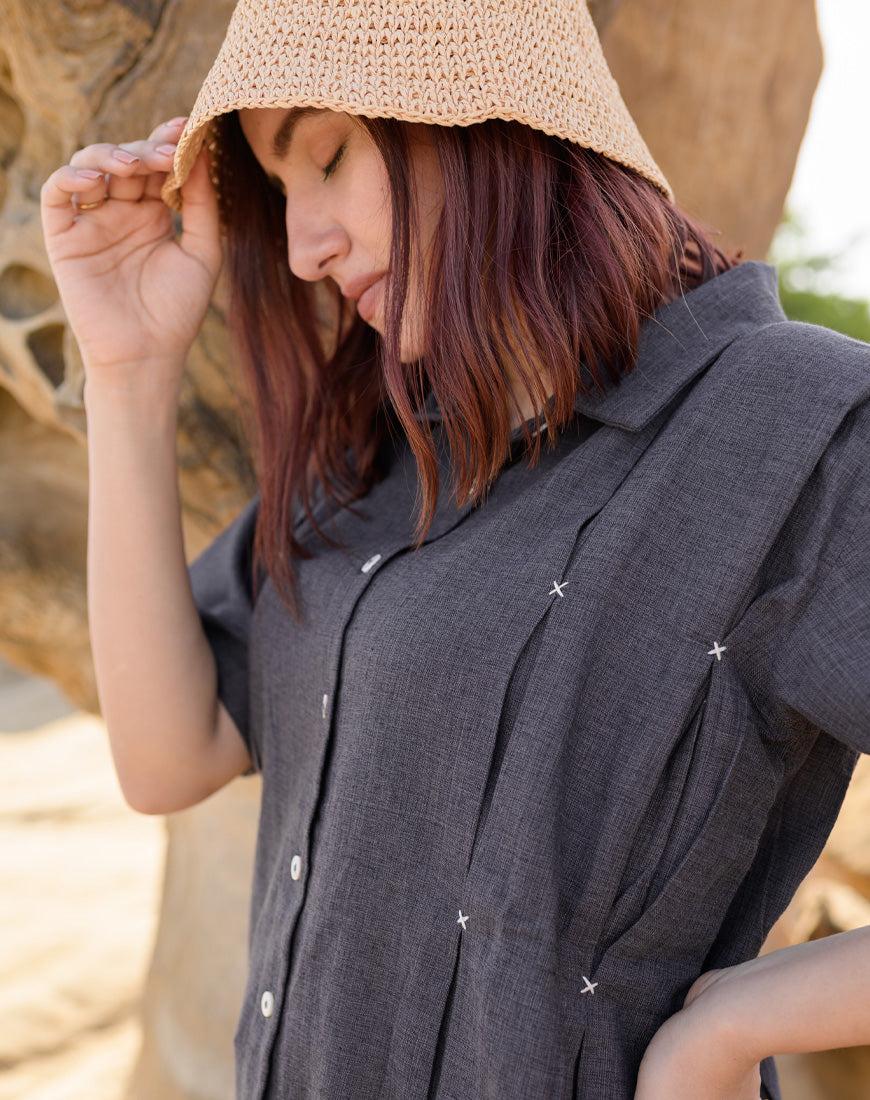 Grey Bloomy Shirt
