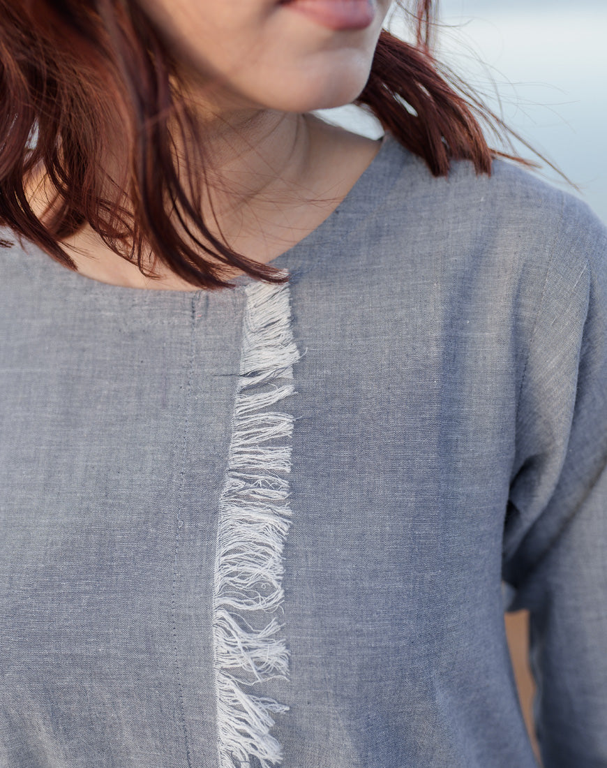 Grey Fringe Dress