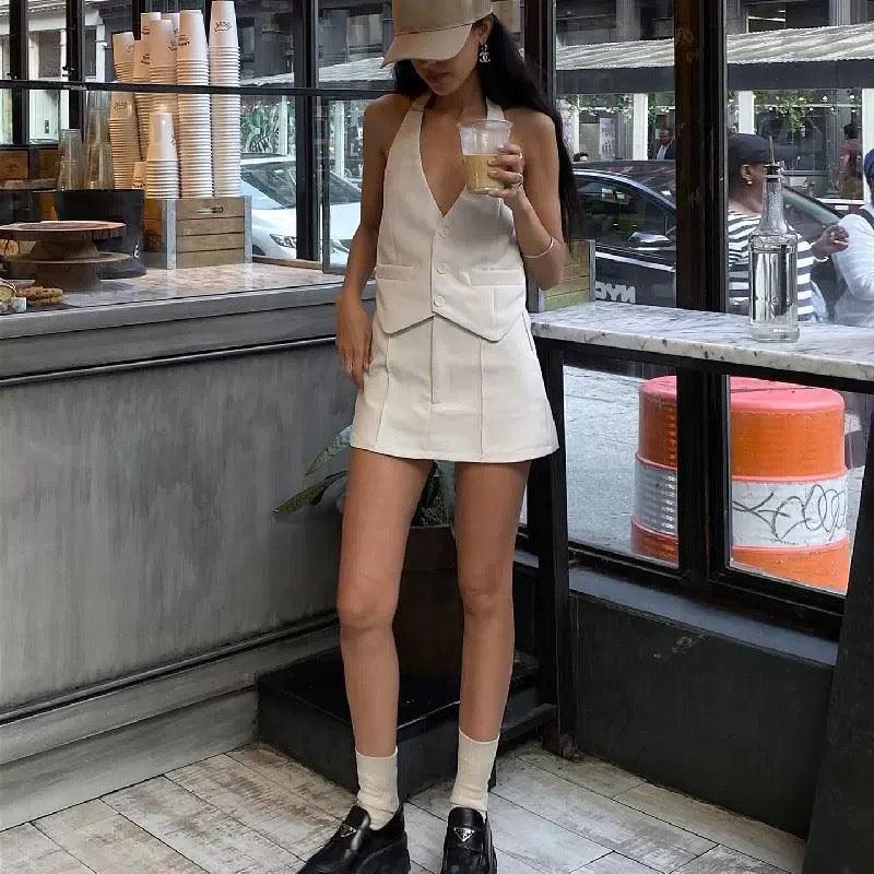 Halor Luxe Co-ord Set In White