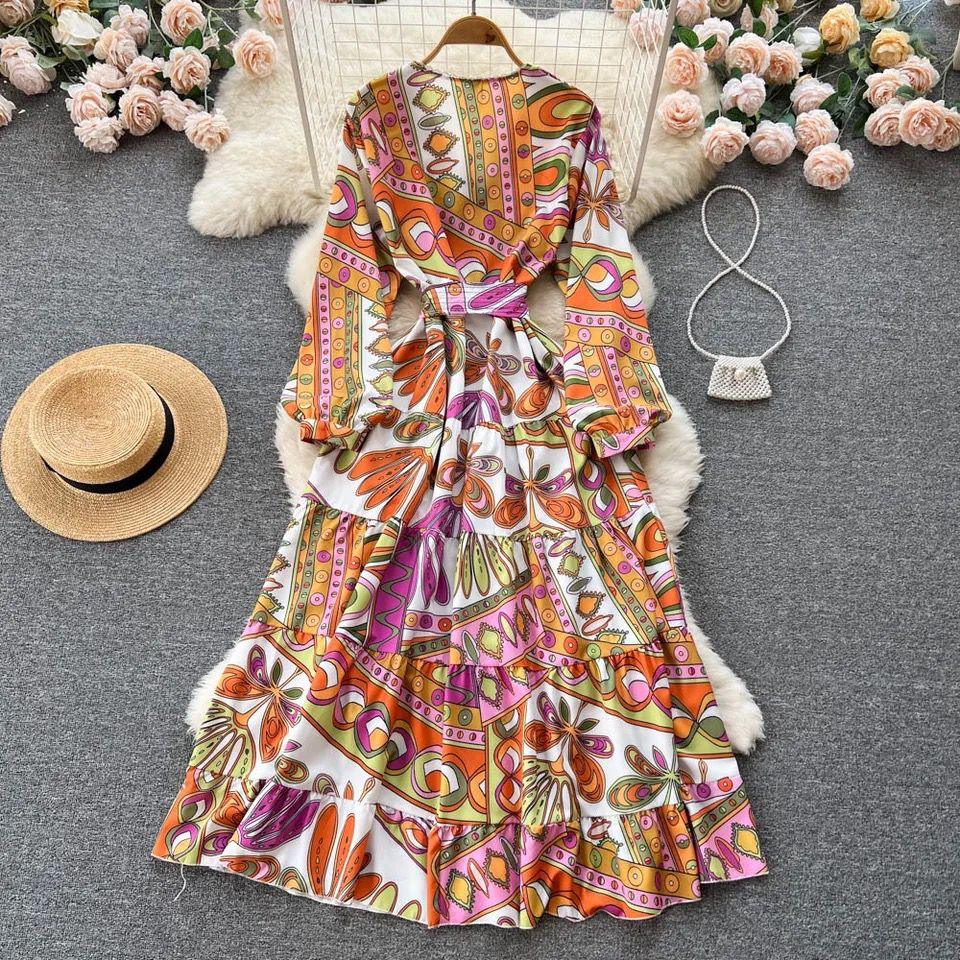 Harlow Statement Dress In Multicolor