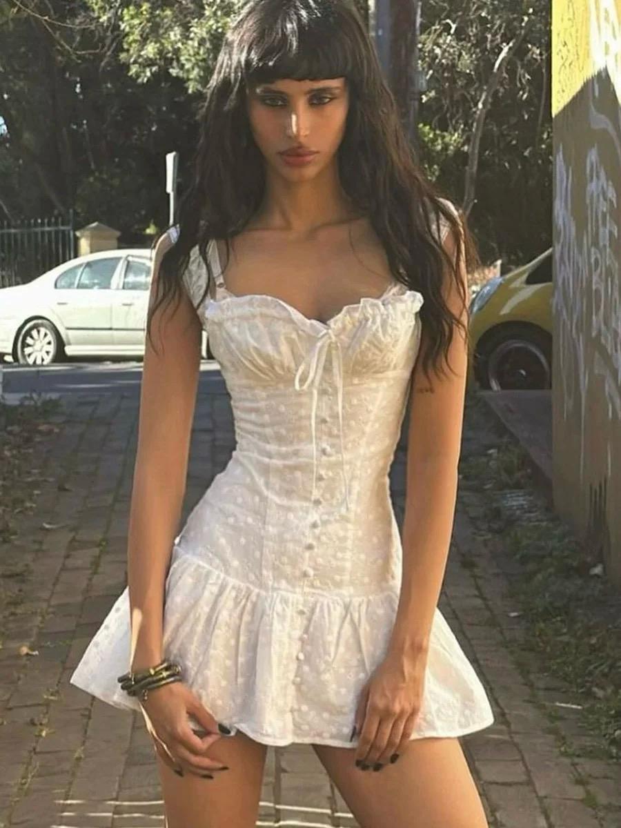 Miara Summer Mini Dress In White