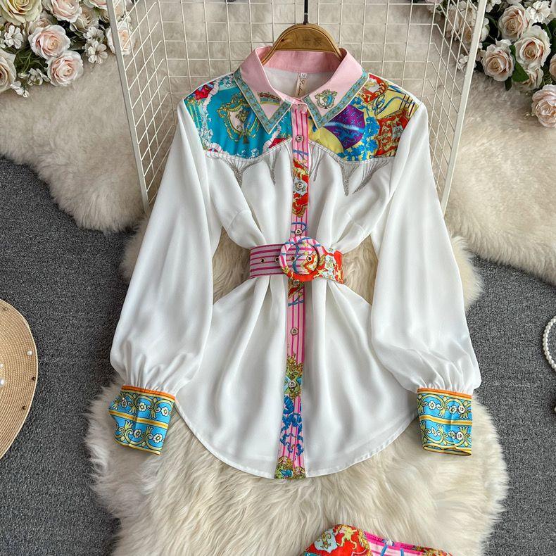Tatum Coord Set with Belt In White