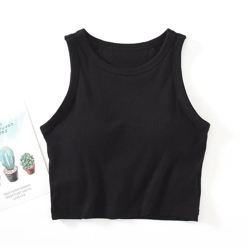 Nicole Tank Tops with Inbuilt Bra In Yellow