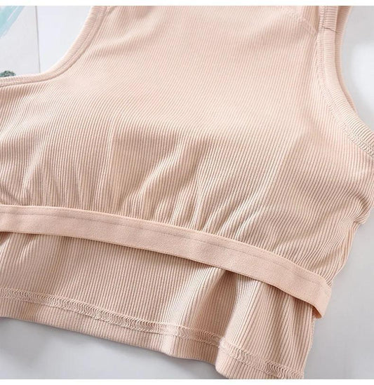 Nicole Tank Tops with Inbuilt Bra In Peach