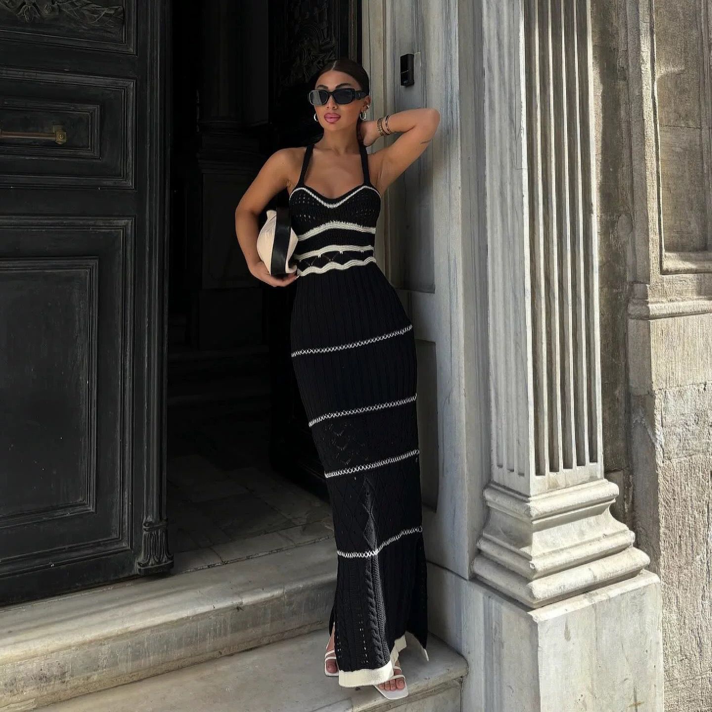 Rhodes Luxe Knit Dress In Black