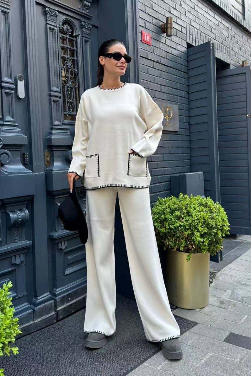 Sally Luxe Winter Coord Set- Set of Top and Pants