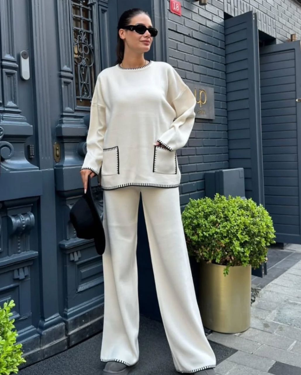 Sally Luxe Winter Coord Set- Set of Top and Pants