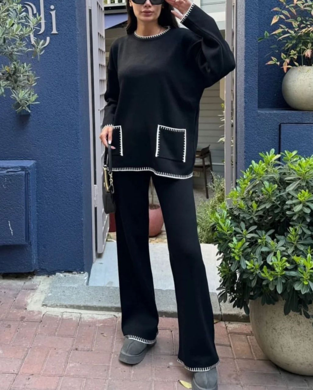 Sally Luxe Winter Coord Set- Set of Top and Pants