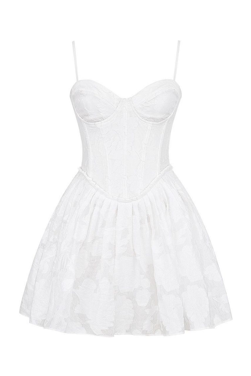 Cyrilla Corset Summer Dress In White