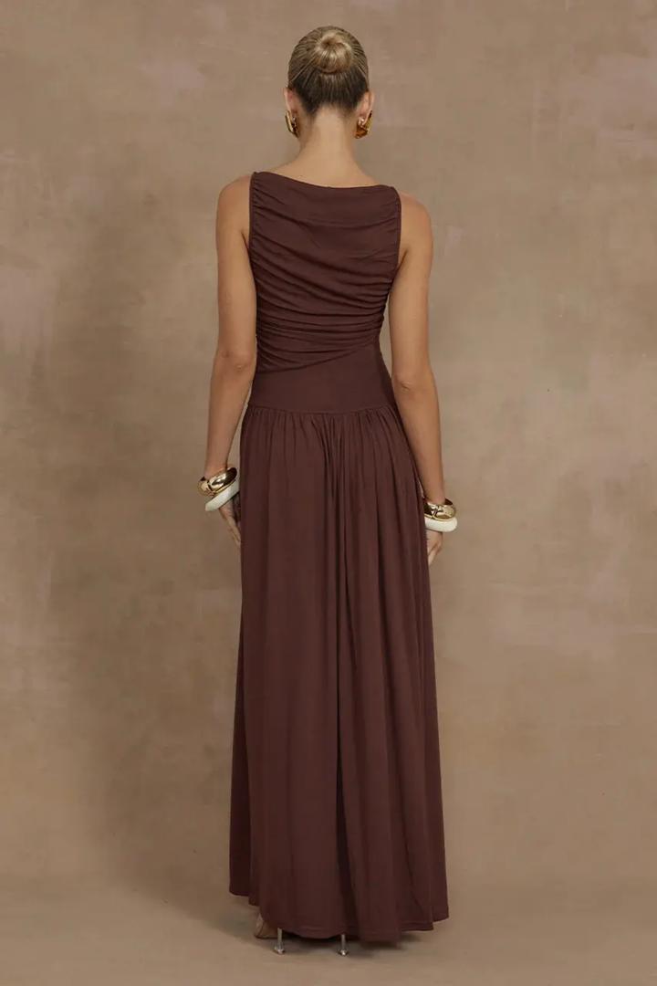 Libya Statement Maxi Dress In Maroon