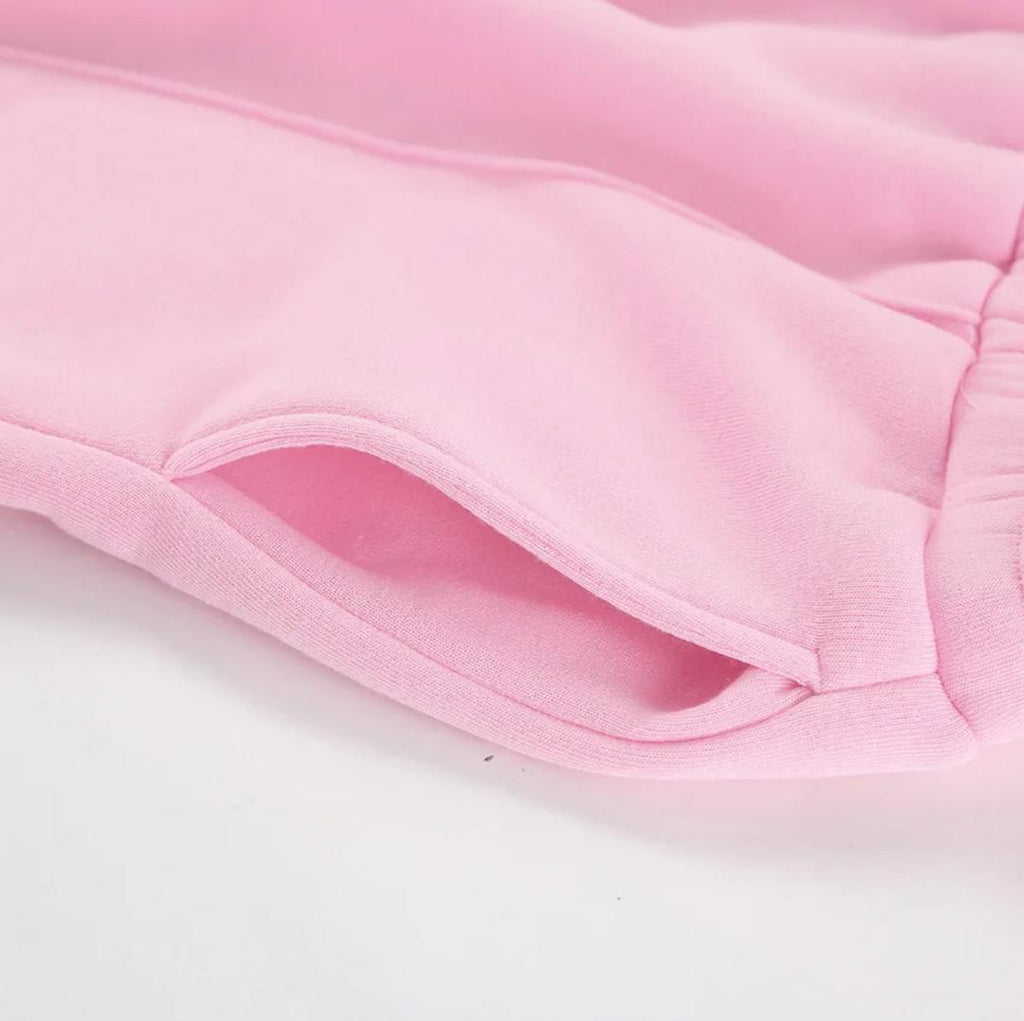 Adler Statement Fleece Lined Coord Set In Pink