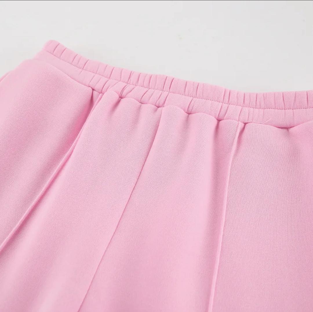 Adler Statement Fleece Lined Coord Set In Pink