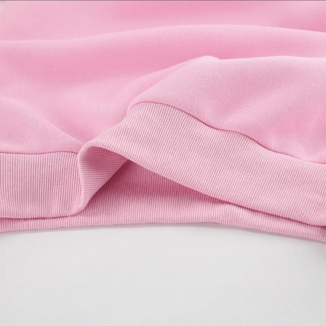 Adler Statement Fleece Lined Coord Set In Pink