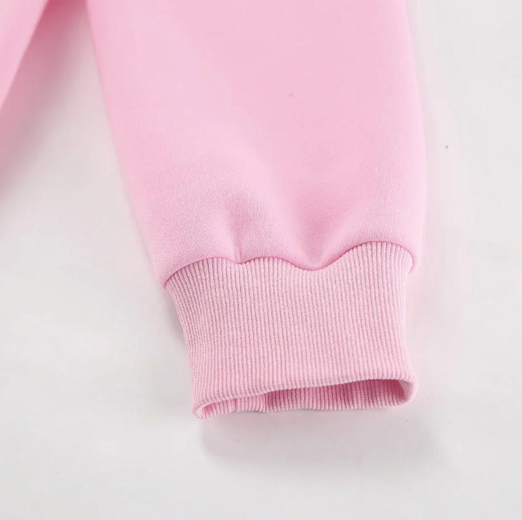 Adler Statement Fleece Lined Coord Set In Pink