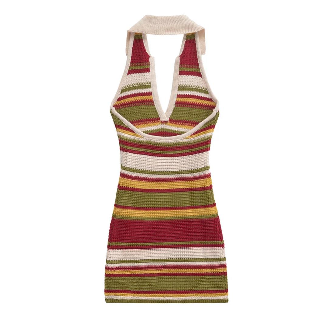 Era Soft Crochet Knit Dress In Multicolor
