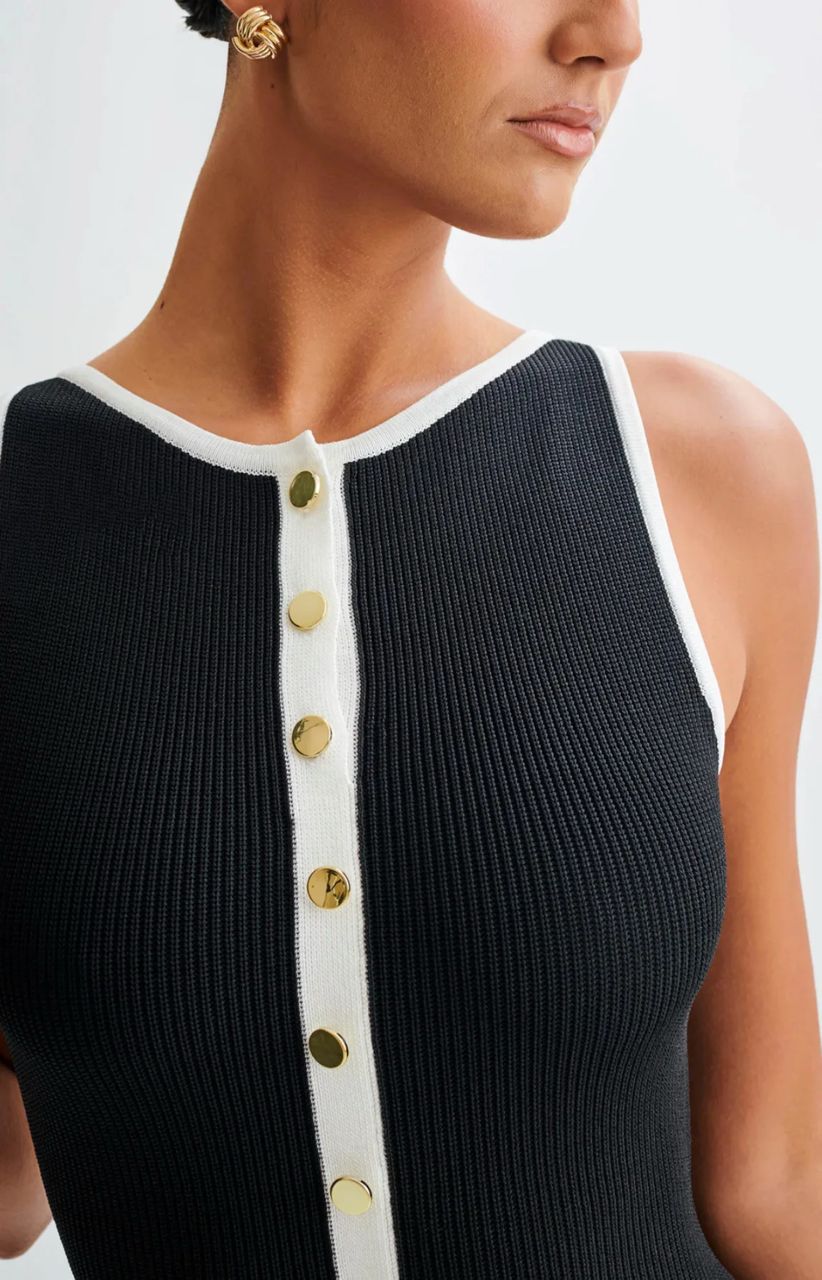 Anne Luxe Soft Knit Dress In Black