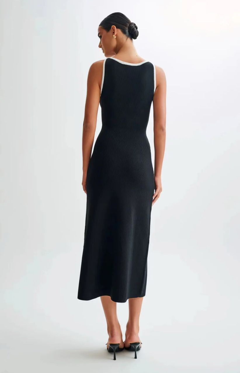 Anne Luxe Soft Knit Dress In Black